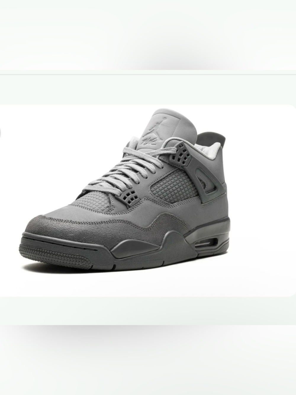 Jordan Gray Suede and Leather Retro Sneakers